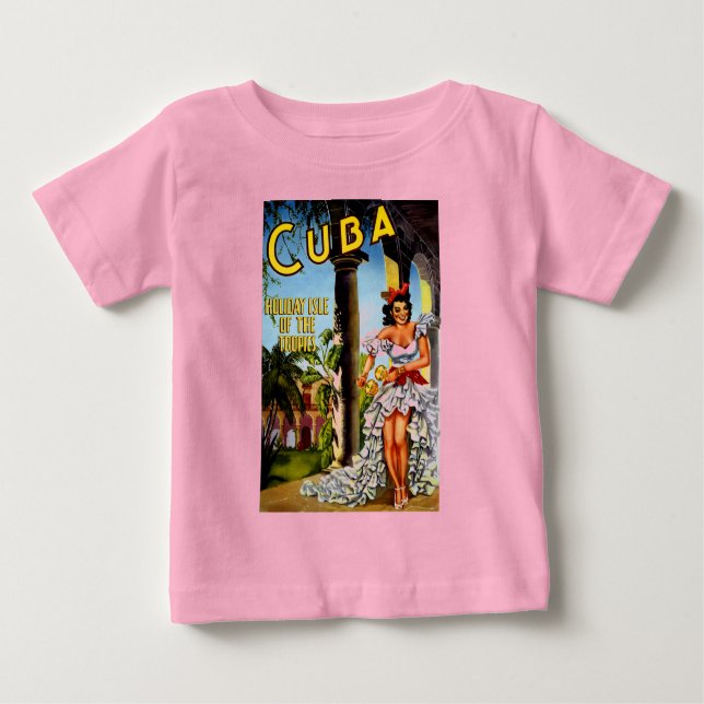 Cuban Dancer Vintage Travel Baby T-Shirt (Front)