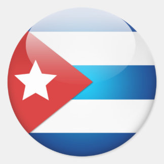 Cuban Flag 2.0 Classic Round Sticker