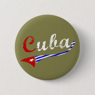 Cuban Flag 6 Cm Round Badge