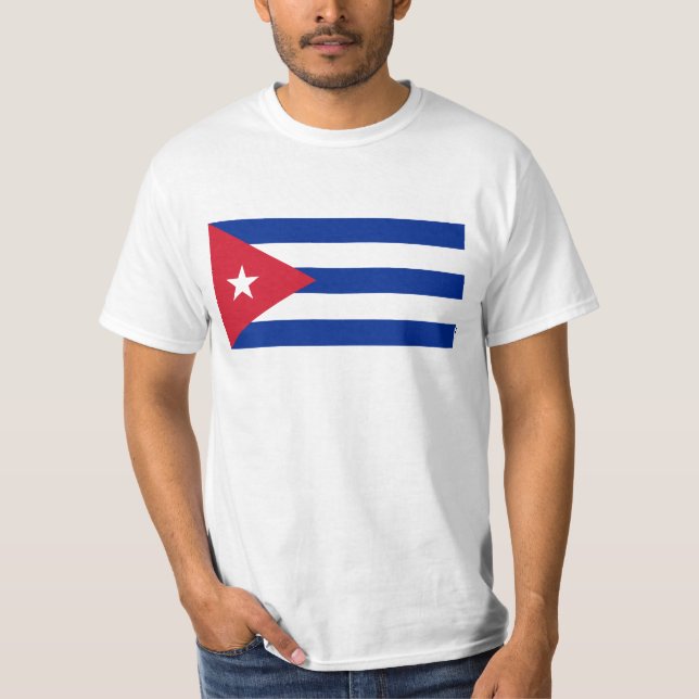 Cuban Flag - Bandera Cubana - Flag of Cuba T-Shirt (Front)