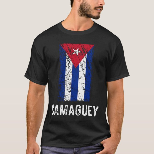 Cuban Flag Camaguey Cuban Pride T-Shirt (Front)