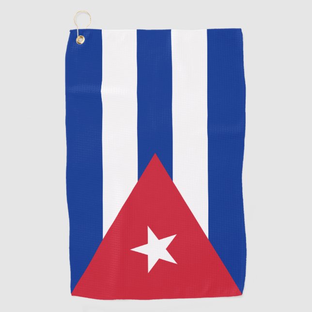 Cuban Flag & Cuba golf /sports Golf Havana Towel (Front)