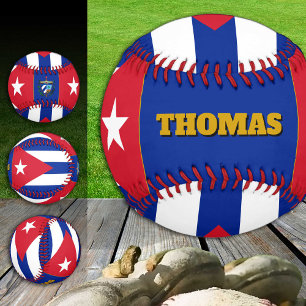 Cuban Flag, Cuba, Monogram / Baseball Balls