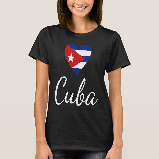 Cuban Flag Cuba Pride Cuba Travel Proud Cuban Cuba T-Shirt (Front)