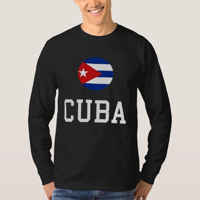 Cuban Flag Cuba Pride Cuba Travel Proud Cuban Cuba T-Shirt (Front)