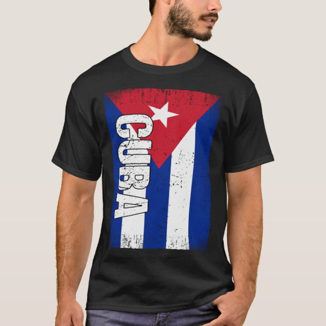 Cuban Flag Cuba T-Shirt (Front)