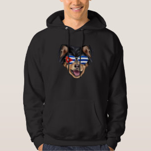 Cuban Flag Finnish Lapphund Dog Cuba Pocket Hoodie