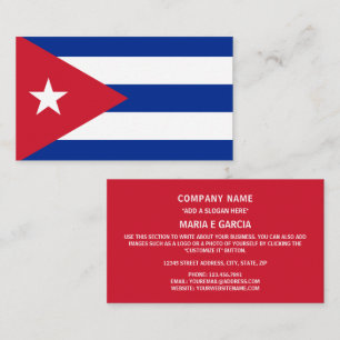 Cuban Flag, Flag of Cuba Business Card
