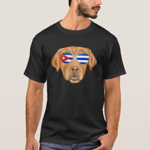 Cuban Flag Golden Retriever Dog Cuba Pocket T-Shirt