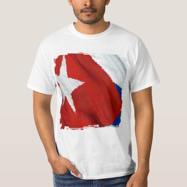 Cuban Flag Grunge 4 TShirt (Front)