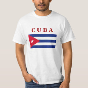 Cuban Flag, labelled, T-Shirt