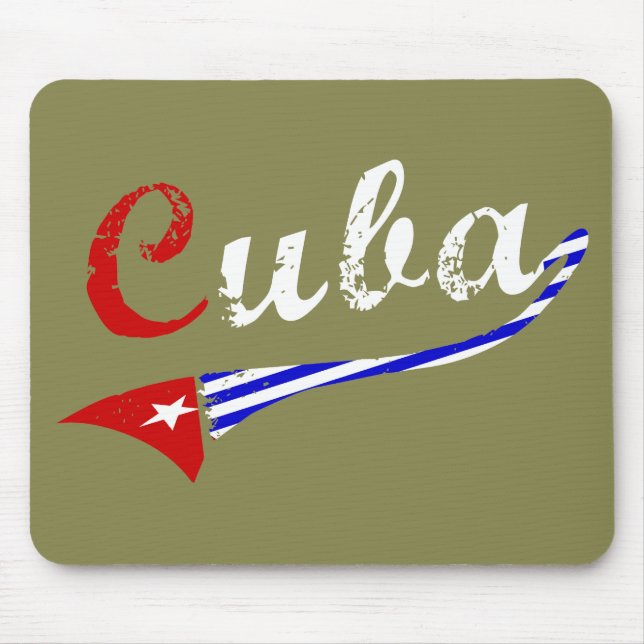 Cuban Flag Mouse Pad (Front)