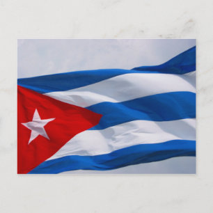 cuban flag postcard