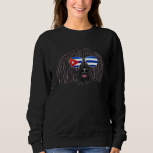 Cuban Flag Pulik Dog Cuba Pocket Sweatshirt