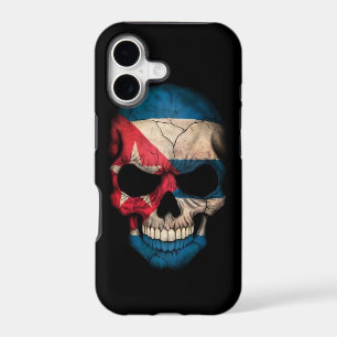 Cuban Flag Skull on Black
