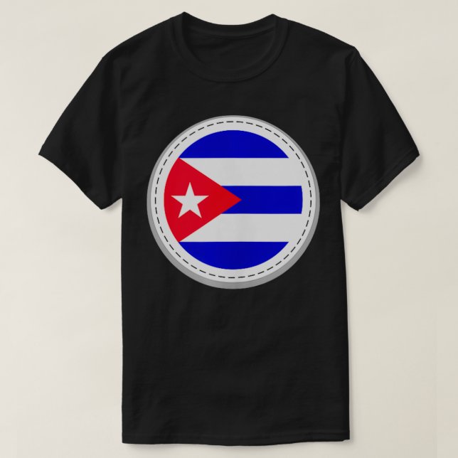 Cuban Flag  T-Shirt (Design Front)