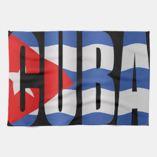 Cuban flag tea towel