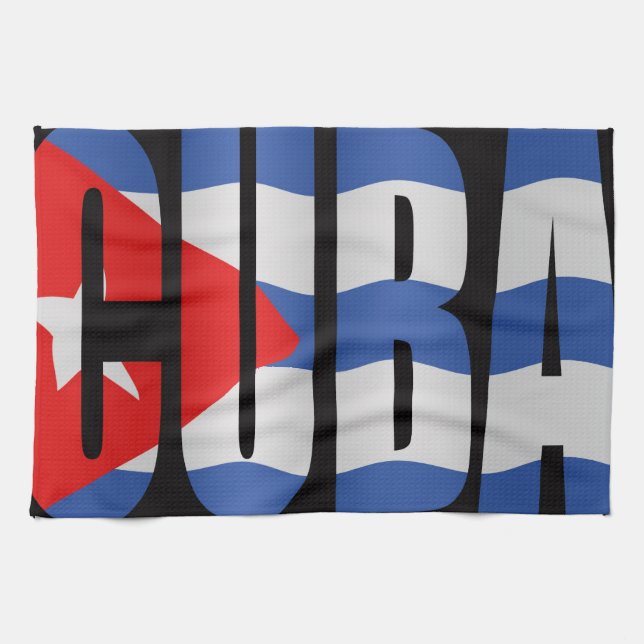 Cuban flag tea towel (Horizontal)