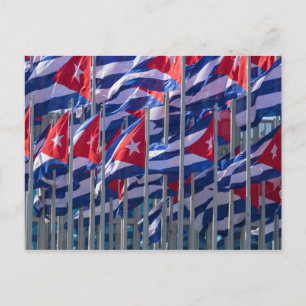Cuban flags, Havana, Cuba Postcard