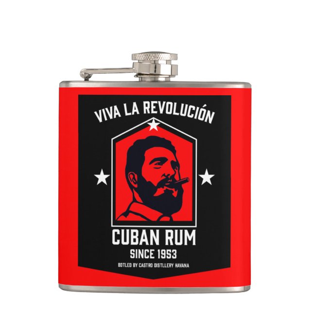 Cuban Libre Rum Drinkers Revolution  Hip Flask (Front)