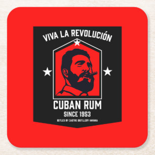 Cuban Libre Rum Drinkers Revolution Square Paper Coaster