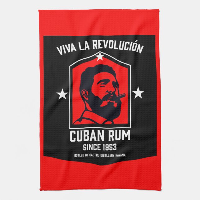 Cuban Libre Rum Drinkers Revolution  Tea Towel (Vertical)
