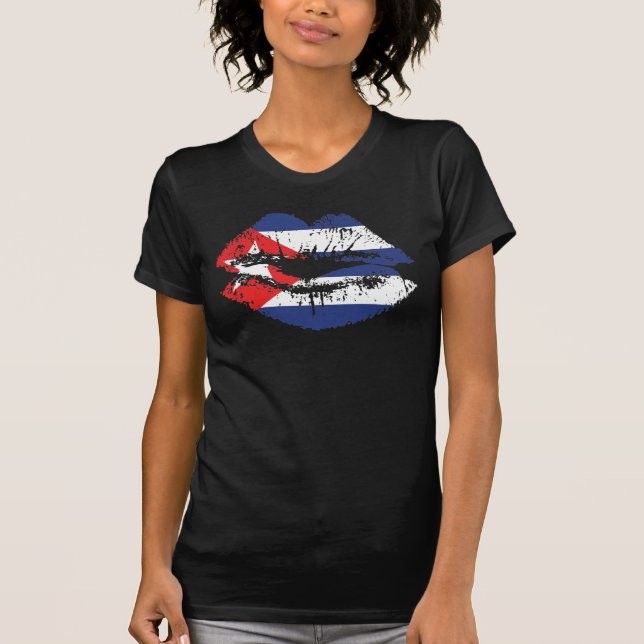 Cuban Lips tank top design for women. (Front)