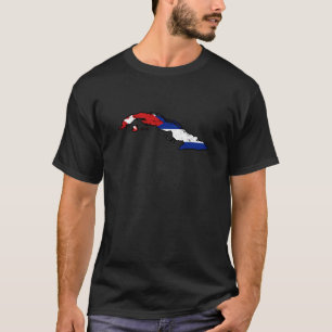 Cuban Map Flag Distressed Cuba - Caribbean Sea Cub T-Shirt