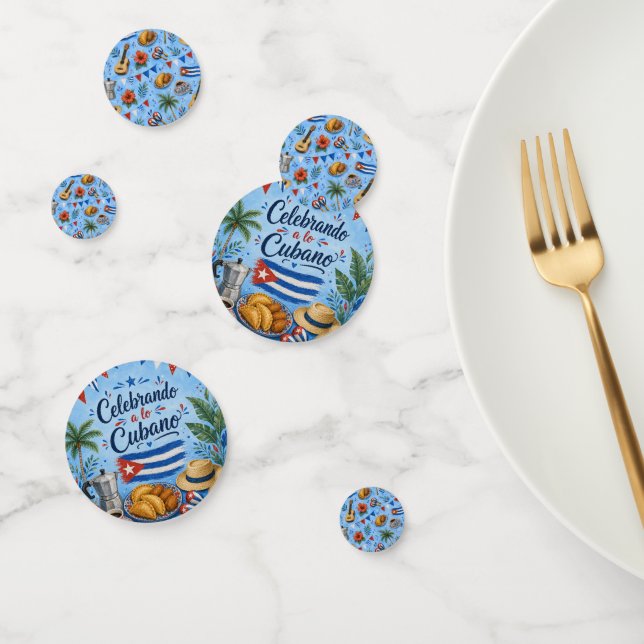 Cuban Party Pattern Confetti (Group)