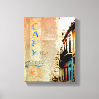 Cuban Photo of Old Havana | Cafe Expresso |  Canvas Print