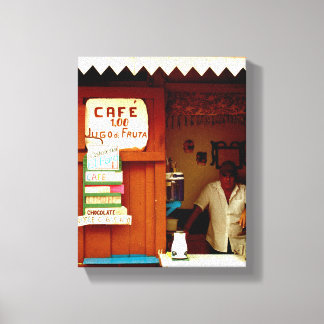 Cuban Photo of Old Havana Habana | Cafe |  Canvas Print