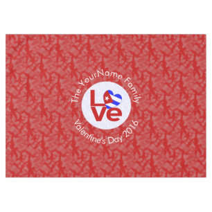 Cuban Red LOVE Flag Personalised Tablecloth