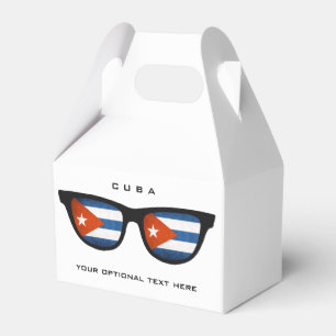 Cuban Shades custom text & colour favour box