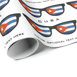 Cuban Shades custom text & colour gift wrap