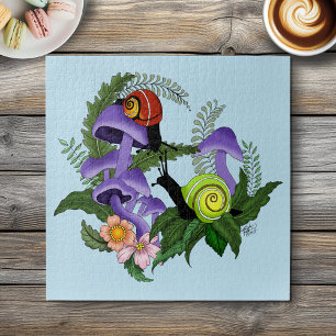 Cuban Snails Purple Mushrooms Jigsaw Puzzle