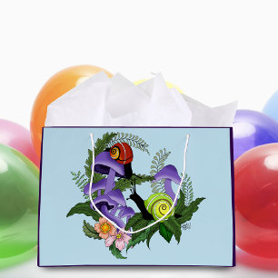 Cuban Snails Purple Mushrooms Large Gift Bag