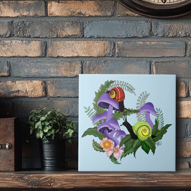 Cuban Snails Purple Mushrooms Tile (Creator Uploaded)