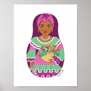 Cuban Violet Matryoshka Poster