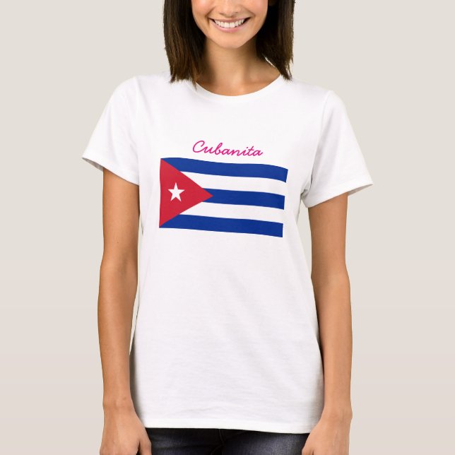 Cubanita Cuban Flag T-Shirt (Front)