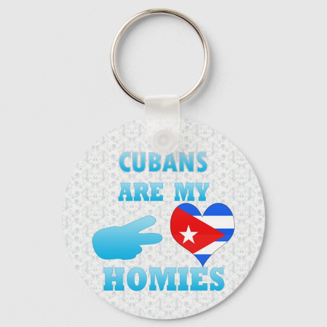 Cubans are my Homies Key Ring (Front)