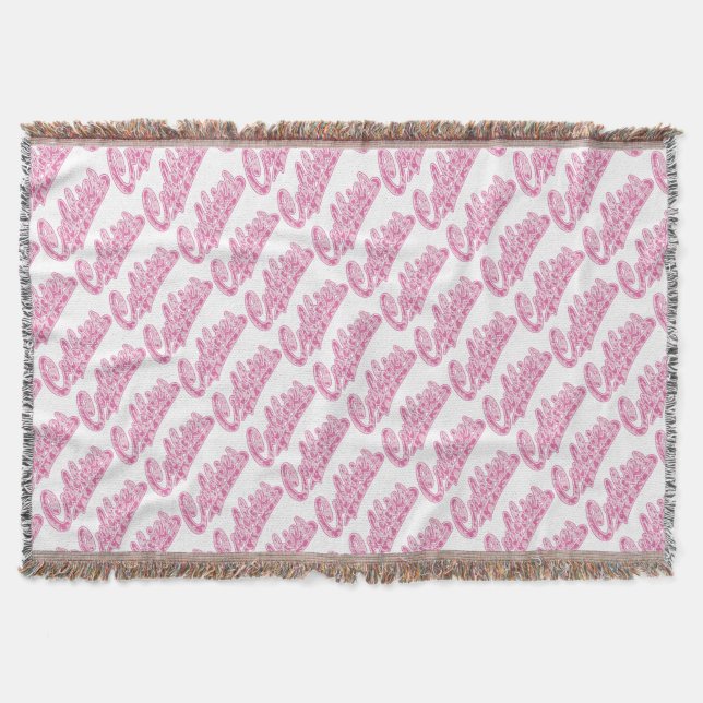 Cubbie-CAMO-PINK-Final Throw Blanket (Front)