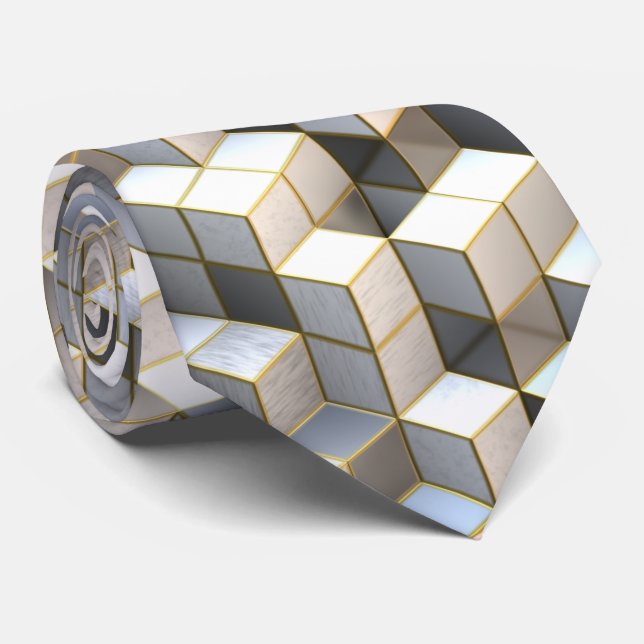 Cube Art 2 Tie (Rolled)