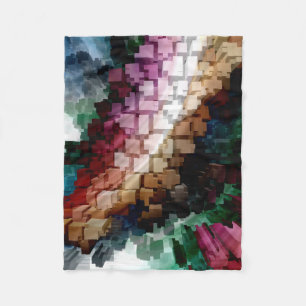 Cube Centric Dark Wind Fleece Blanket