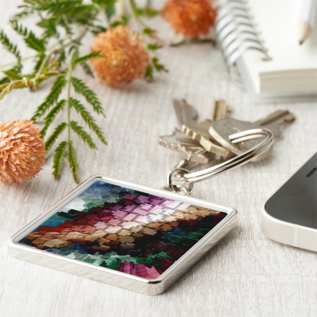 Cube Centric Dark Wind Key Ring (Side)