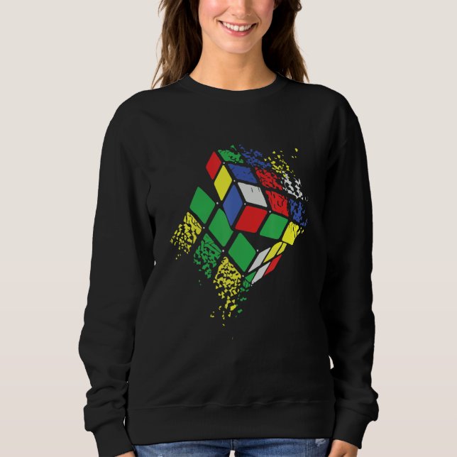 Cube Colourful Awesome Graphic Sweatshirt (Front)