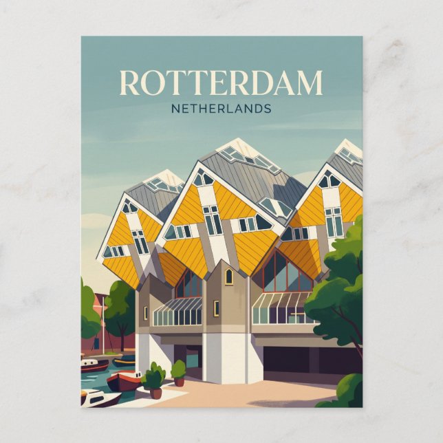 Cube Houses Netherlands Postcard (Front)