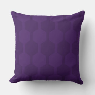 Cube Lines Regal Purple Throw Pillow