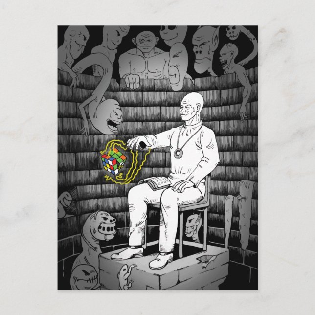 Cube Magic with Monsters Postcard (Front)