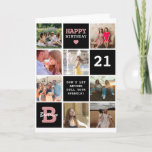 Cube Personalised Text & Photo Grid Birthday Card<br><div class="desc">Have some fun and design your own birthday card using this modern 'Happy Birthday' cube square template with a combination of custom pictures and text. Simply add your own photos and customise the text to make this card unique and personal. Colours and font can be changed by using the customise...</div>