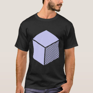 Cube - Powder Blue on Dark T-Shirt
